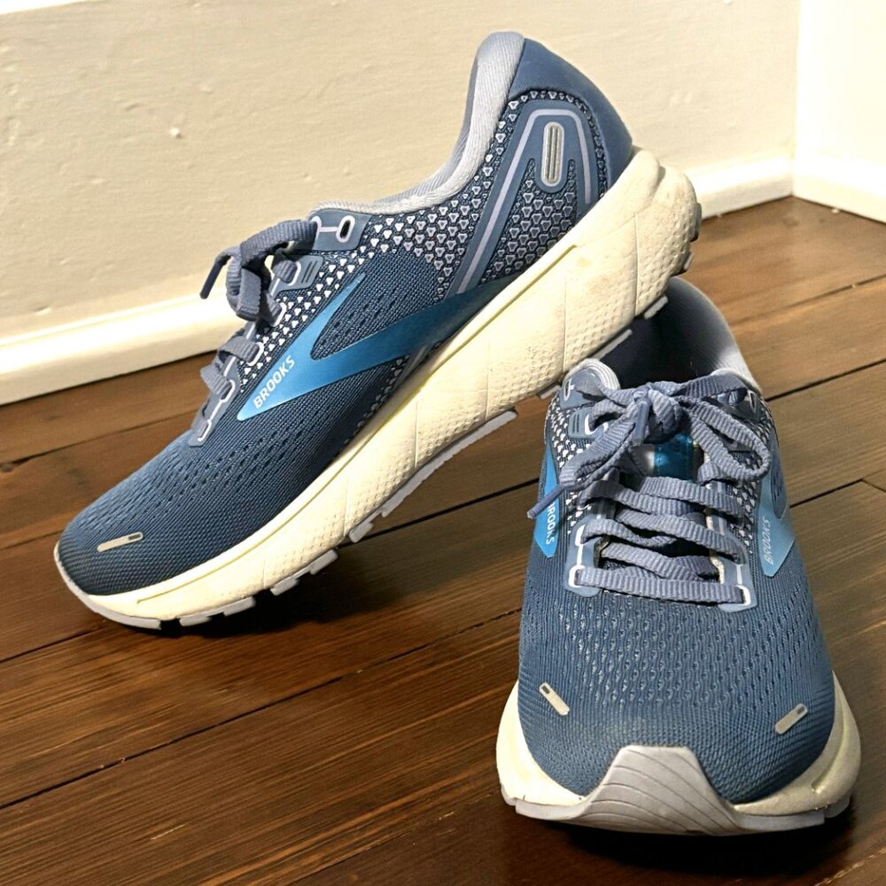 Brooks GHOST 14 Road Running Athletic Shoes, Flinstone, Marina, Lavender, size 7